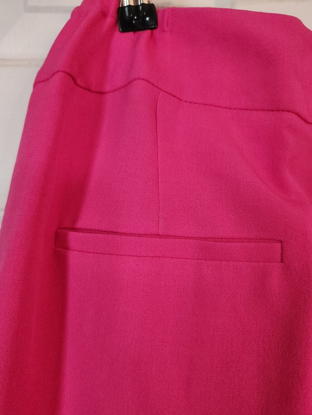 NEW Hot Pink Women's High-Waist Wide-Leg Pants Barbie Pink Kasper 20W - Picture 12 of 14